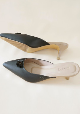 KEA HEELS BLACK TAUPE KEA HEELS BLACK TAUPE