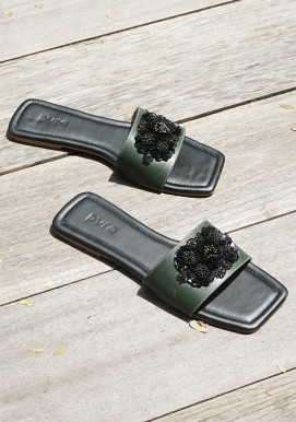 SHILLA SANDALS OLIVE BLACK SHILLA SANDALS OLIVE BLACK