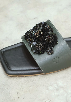 SHILLA SANDALS OLIVE BLACK SHILLA SANDALS OLIVE BLACK